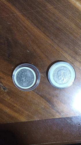 2 Monedas De Coleccion De Díez Pesos De Hidalgo (Usado)