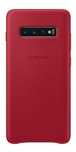 Case Samsung Leather Cover Para Galaxy S10 Plus Rojo