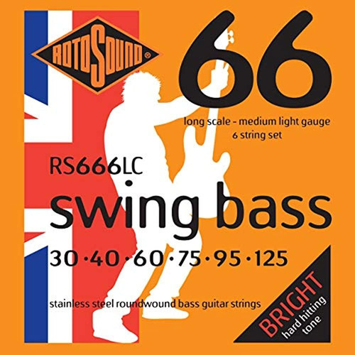 Rotosound Rs666lc Swing Bass 66 Acero Inoxidable 6 Cuerdas C