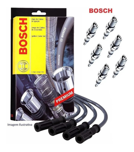 Jogo De Cabos E Velas S10 Blazer 4.3 V6 Todas Bosch