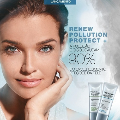 Imagem 2 de 3 de Protetor Solar Facial 3 Em1 Renew Pollution Fps50 50g - Avon