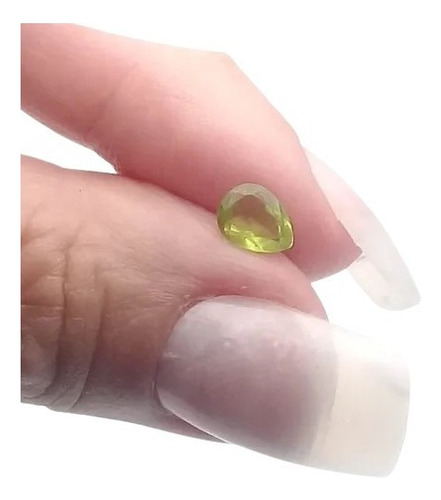 Peridoto 0.830 Cts Gota 6x5 Mm Pedra Preciosa A Verde Translucido Cor Forte Pedra Preciosa Extra Da Bahia Garantia Eterna