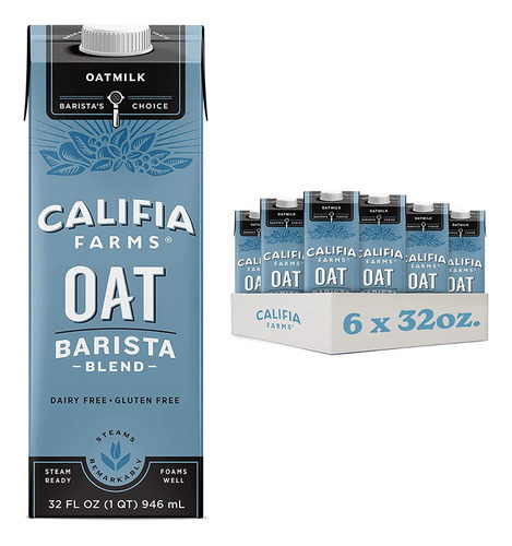 Califia Farms - Oat Barista Blend Oat Milk, 32 Oz (paquete D