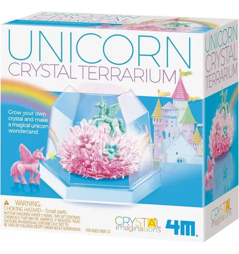 KUPITM6 Kit De Terrario Unicornio Con Luz Nocturna LED – Manualidades Con Arena Mágica Para Niñas 4-12 Años