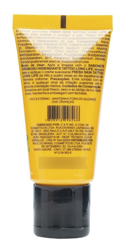 Imagem 4 de 5 de Creme Para Tatuagem C/ativos Cicatrizantes Naturais Long Lif