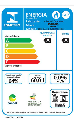 Fogão 4 Bocas Dako Supreme Branco Com Mesa De Inox Bivolt