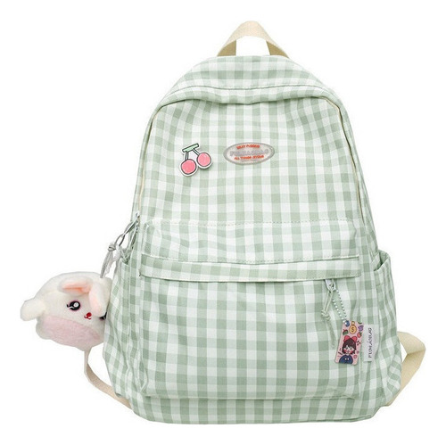 Mochila Kawaii Linda De La Tela Escocesa De Las Señoras