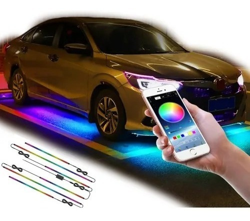 Kit Luces De Chasis Bluetooth Exterior Rgb Tuning Luz Piso