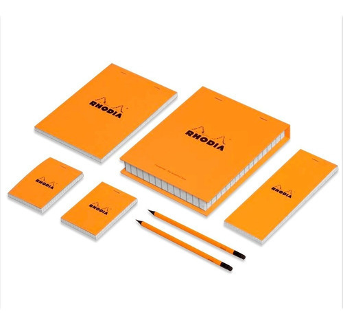Kit Bloco Notas Sketchbook Rhodia The Essential Box Orange Cor Laranja