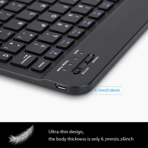 Teclado Mecánico Bluetooth Inalambrico Mini Con Carga Usb