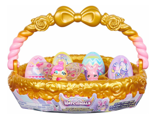 Hatchimals Cesta De Huevos Primavera Familiar 6 Personajes