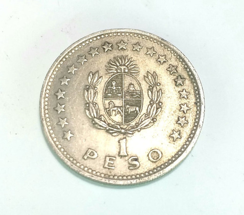 Antigua Moneda De 1 Peso Uruguay 1960 Artigas