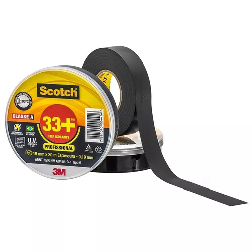 Fita Isolante 3m Scotch 33+ 20m 19mm