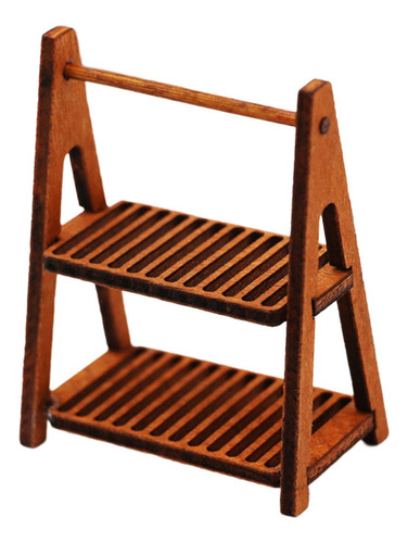 2 Mini Estante De Pan Estante De Almacenamiento Marron