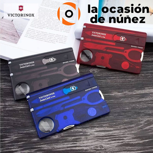 Tarjeta Victorinox Swisscard 13u Tijera Pinza Led Lupa Regla