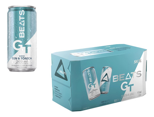 Kit 8 Skol Beats Gt Gin E Tônica 269ml Prático E Refrescante