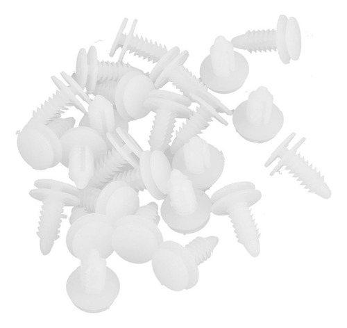 D 25 Remache Clip Retención Puerta Universal 7.5mm Blanco