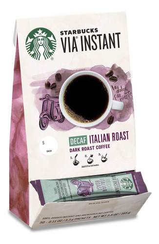 Starbucks Via - Caf Instantneo, Caf Tostado Oscuro, Tostado