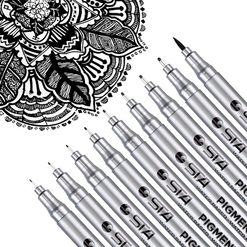 Bolígrafos De Tinta Negros Micro-pen Fineliner