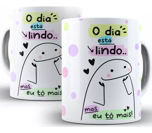 Kit Divertido de Almofada e Caneca com Frase Meme Palito Te Amo