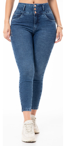 Pantalon Moda Denim Stretch Mujer Kuzei