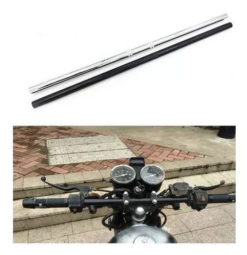 Manillar De Moto Cromado Negro 22mm Diámetro Bars Moto