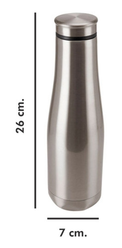 Termo Acero Inoxidable Doble Pared De 600 Ml.