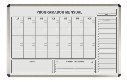 Tablero Acrílico Programador / Agenda  (80 X 60) + Obsequio