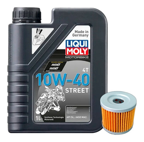 Aceite Liqui Moly 10w40 Street + Filtro Keeway Rkv 125