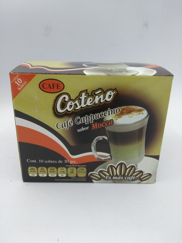 Café Costeño Cappuccino Sabor Moka 10 Sobres De 30gr