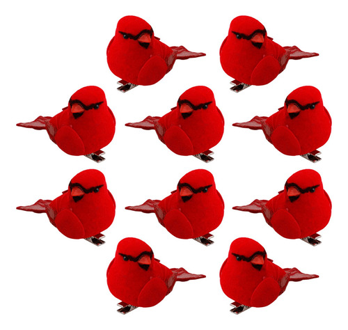 Adornos Para Árboles De Navidad Pájaro Rojo