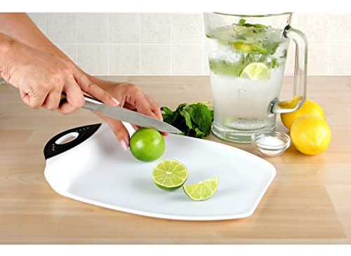Tabla De Cortar Dexas Chop & Scoop, 9.5x13 Pulgadas, Blanco