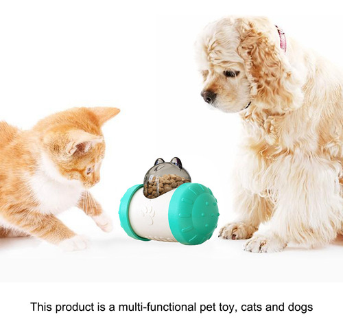 Juguete Para Dispensar Comida Perro Gato Juguete Azul