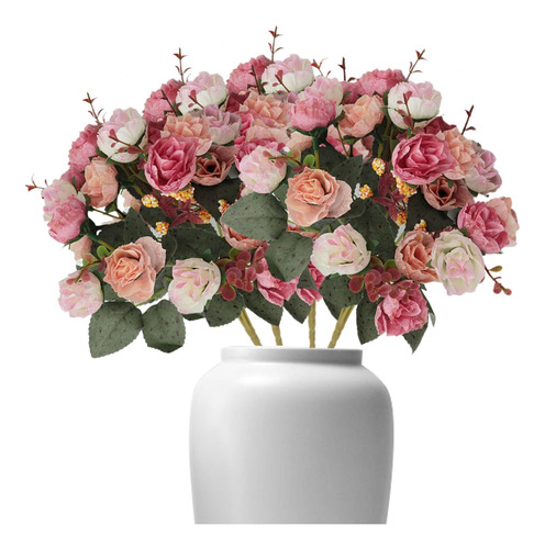 Rosas Artificiales Con Rosas Falsas De Tallo Rosas Rojas