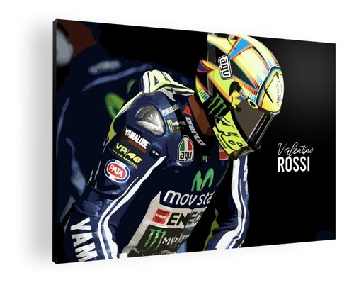 Cuadro Decorativo Mural Poster Valentino Rossi 84x118 Mdf