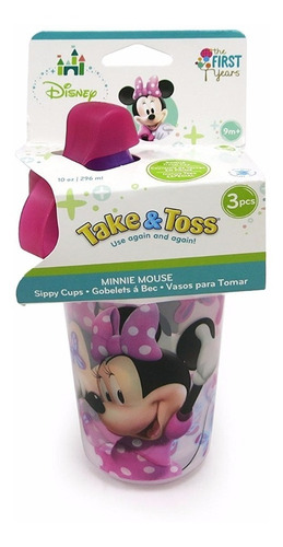 Set 3 Vasos De Minnie Mouse Disney 10oz / 296ml