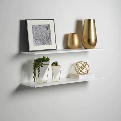 Imagen 1 de 3 de Set De 2 Repisas Flotantes De Calidad 50x15cm