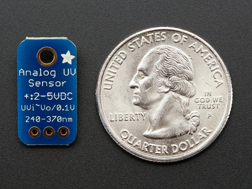 Imagen 4 de 4 de Adafruit Sensor De Luz Uv Ultravioleta Analogico, Guva-s12sd