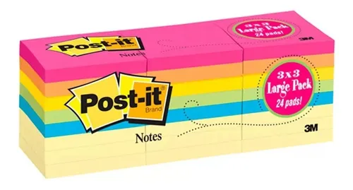 comprar Post-it Notas Adhesivas Color Neon 76 X 76mm 2400 Hojas