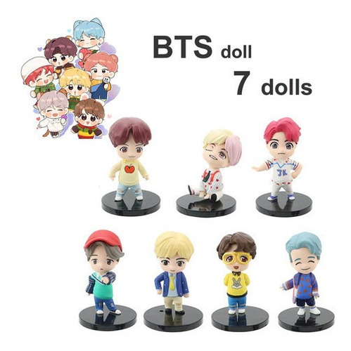 Bts Juguete Muñeca Regalo Pvc Mini 7pcs/set