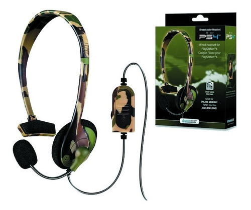 Auriculares Gamer Dreamgear Broadcaster P/sony Ps4 Camuflado