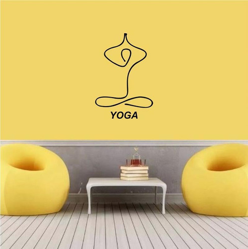 Adesivo De Parede Espaço Yoga Zen Meditação