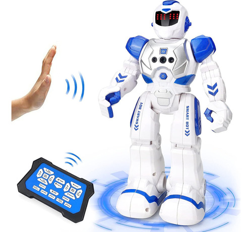 Robot Inteligente Control Remoto Juguete Educación Didáctico Color Azul Personaje Azul Cowin,puede Reproducir Melodías Y Canciones Y Bailar Con Diferentes Tipos De Músicacapaz De Realizar 50 Acciones