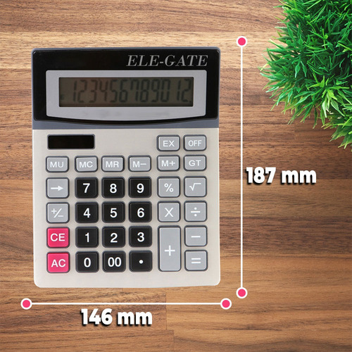 Calculadora De Escritorio Funciones Contabilidad Estudiantes Color Gris