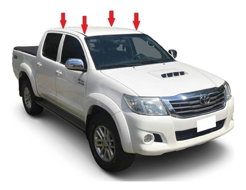 Toyota Hilux D/c 2011 / 2015 Molduras Techo Baguetas Negras