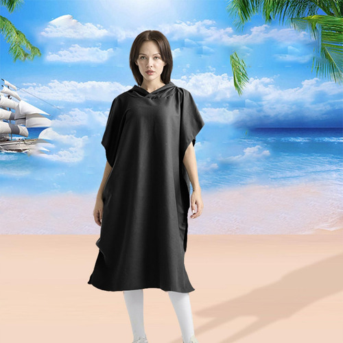 W Surf Poncho Beach Microfibra De Neopreno Con Capucha