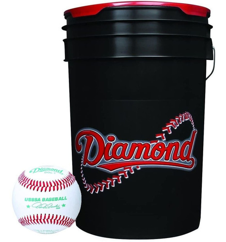 Diamond 6-gallon Cubeta De Bola Con 30 usssa Dol-1 basebal