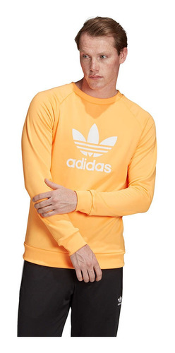 buzo adidas naranja hombre