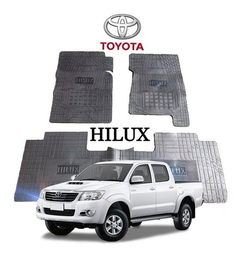 Tapete Interno 3 Peças Reforçado Toyota Hilux 2013 E 2014