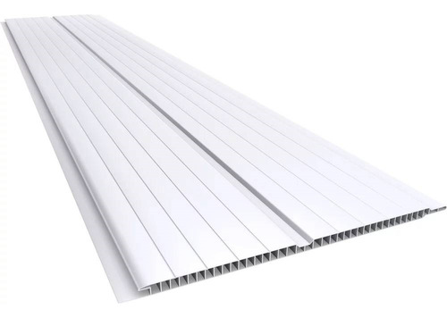 Forro De Pvc Branco Frisado 200 X 8 Mm Placa 3,50 Mts